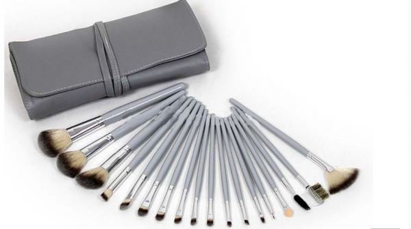 Kit 18 pincéis Cinza